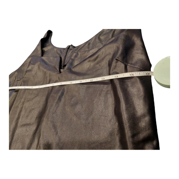 Plus Size Wet-Look Little Black Dress - Picture 9 of 9